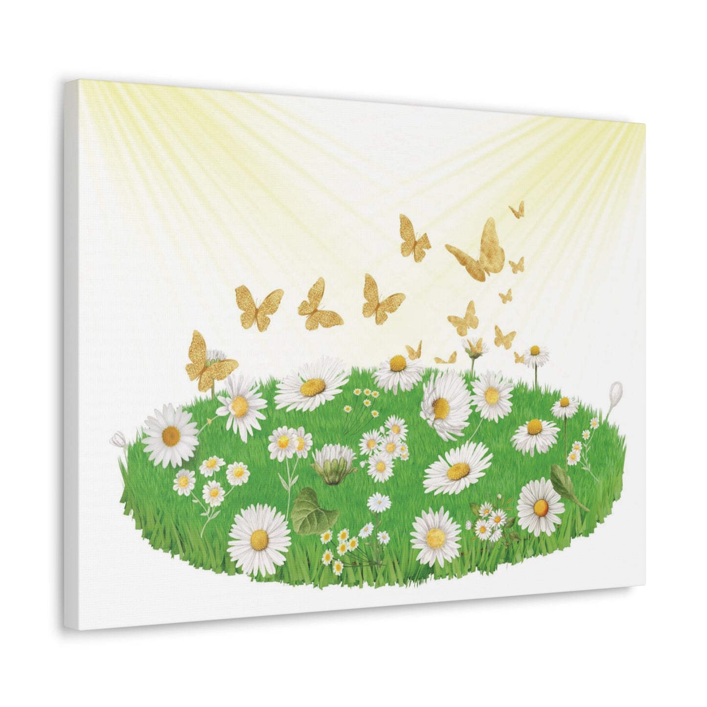 Children Butterfly Painting, Butterflies Field Art, Field Of Butterflies Art, Butterfly Daisies Wall Art, Butterflies In The Field Art.
