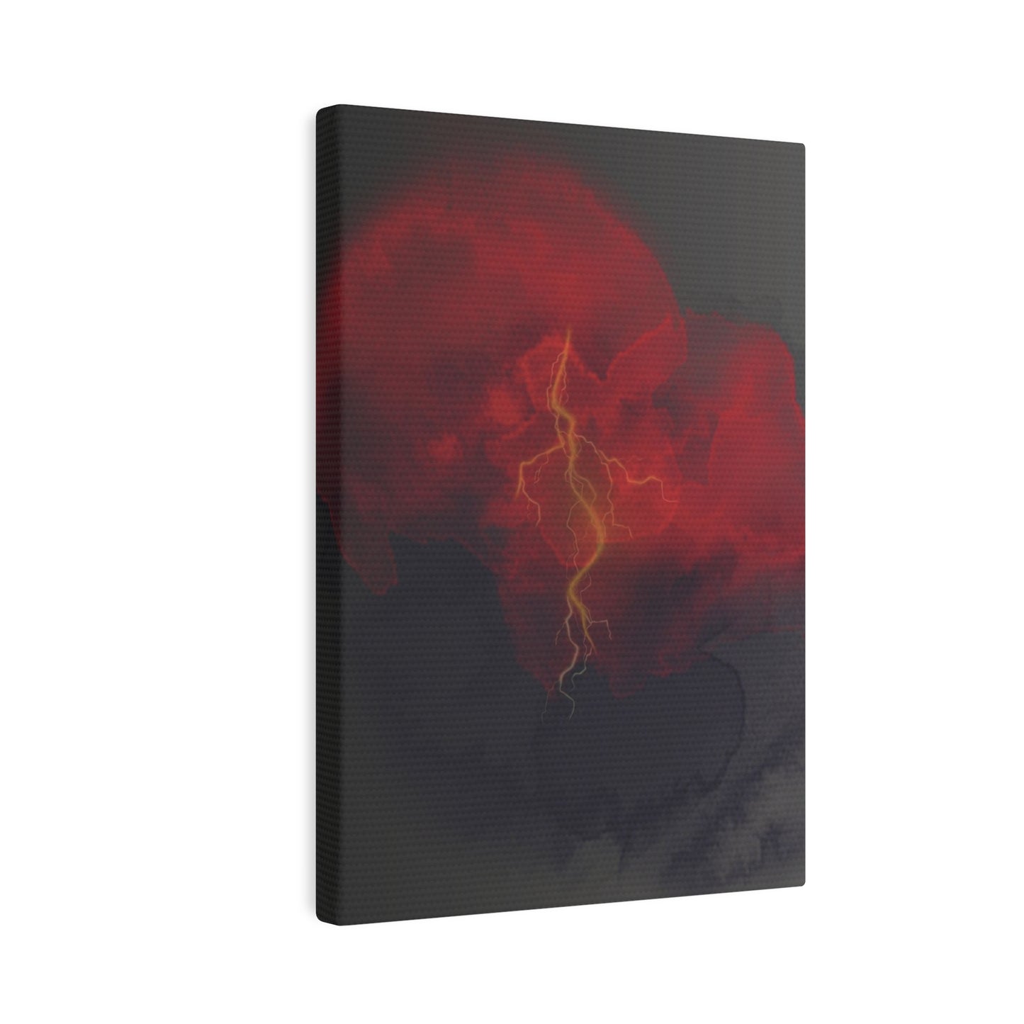Electric Cloud Wall Art, Lighting Cloud Wall Art, Explosive Wall Art, Canvas Fusion Wall Art, Electric Cloud. Red Black Cloud Wall Abstract.