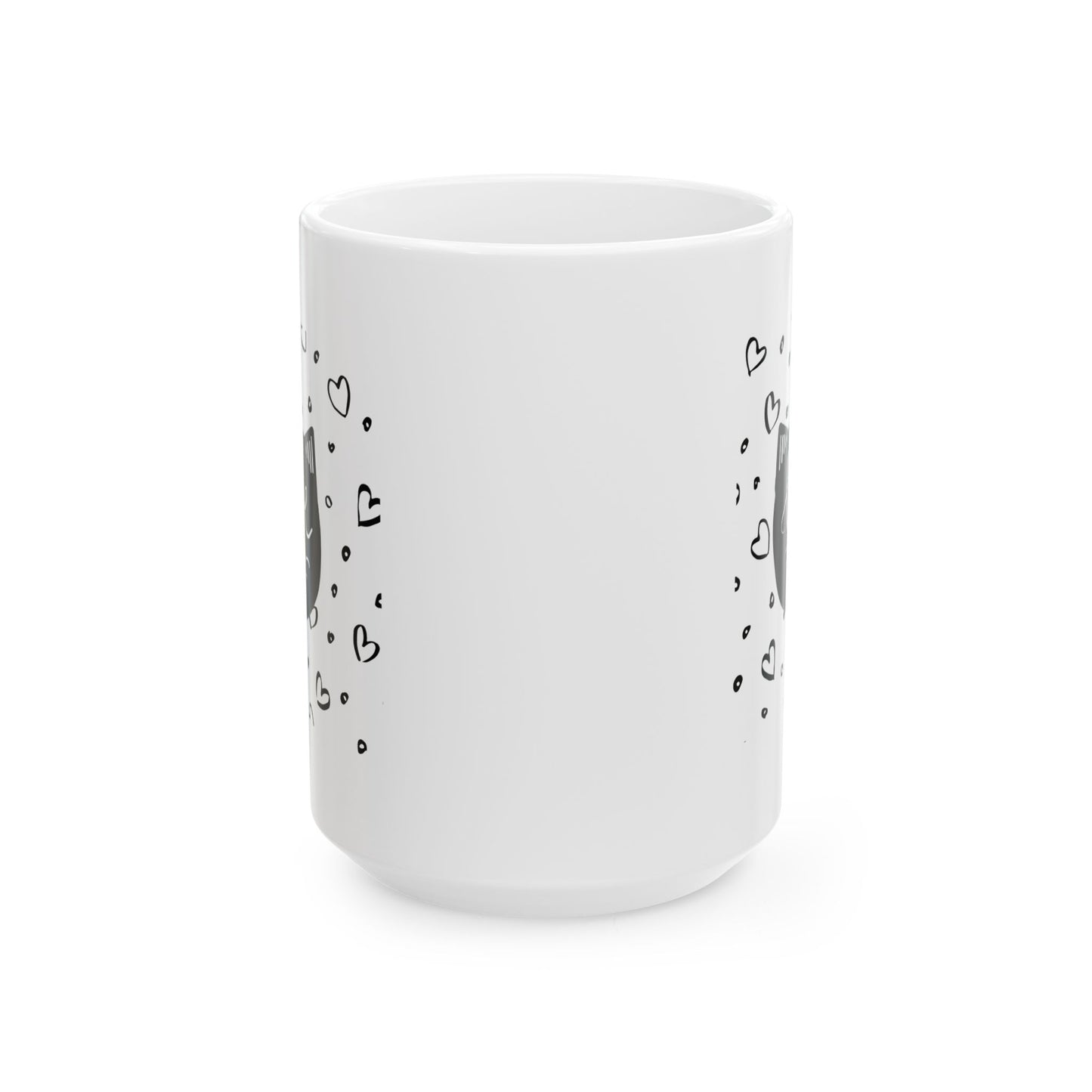 Cat Thinking Mug, Simple Cat Mug, Loving Cat Mug, Favorite Cat Mug, I Love My Cat Mug, Cat Heart Mug, The Cat's Meow Mug, Valentine Cat Mug
