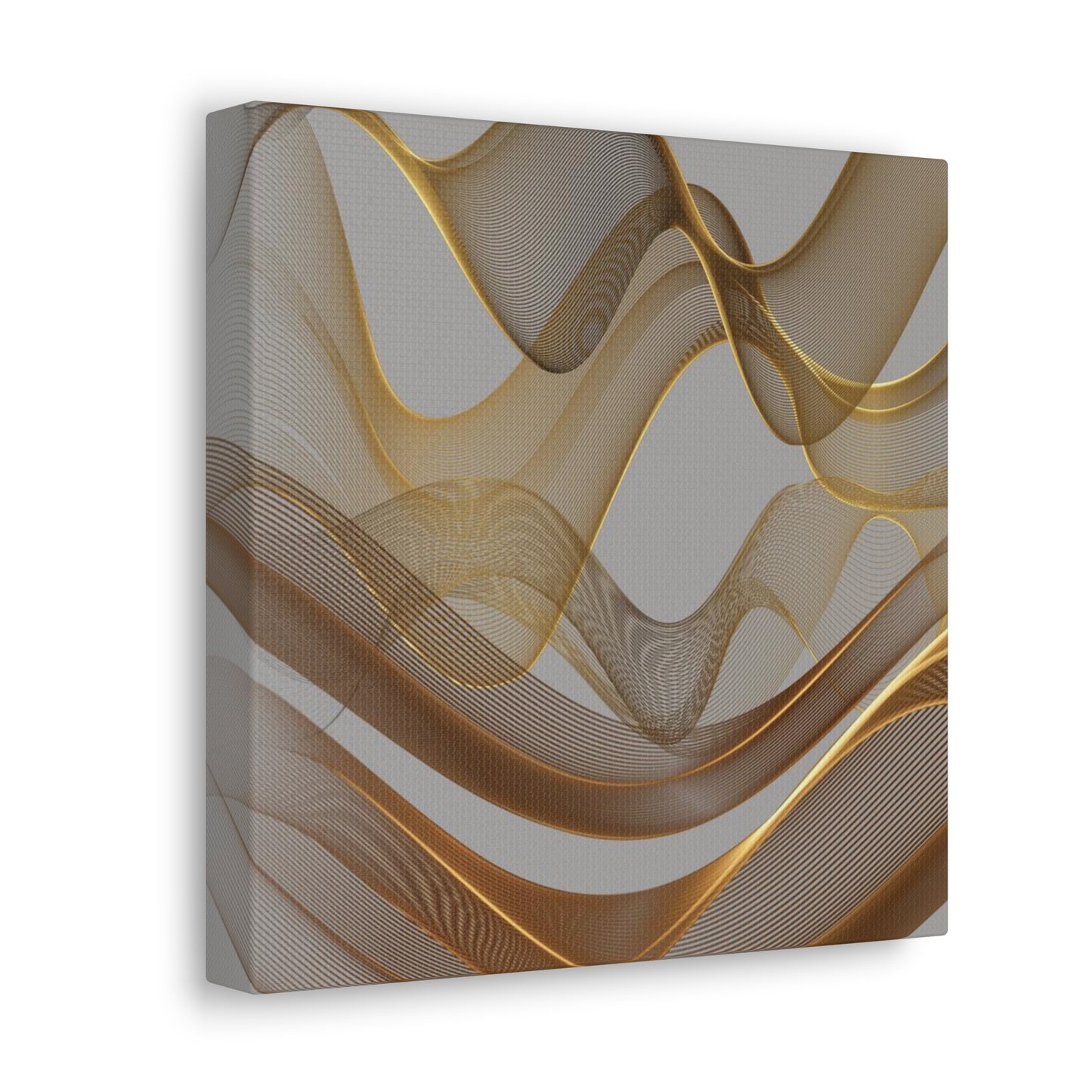 Contemporary Golden Wave Canvas, Floating Waves Abstract Art, Abstract Golden Wave Print, Golden Canvas Wave Art, Golden Canvas Wave Art.