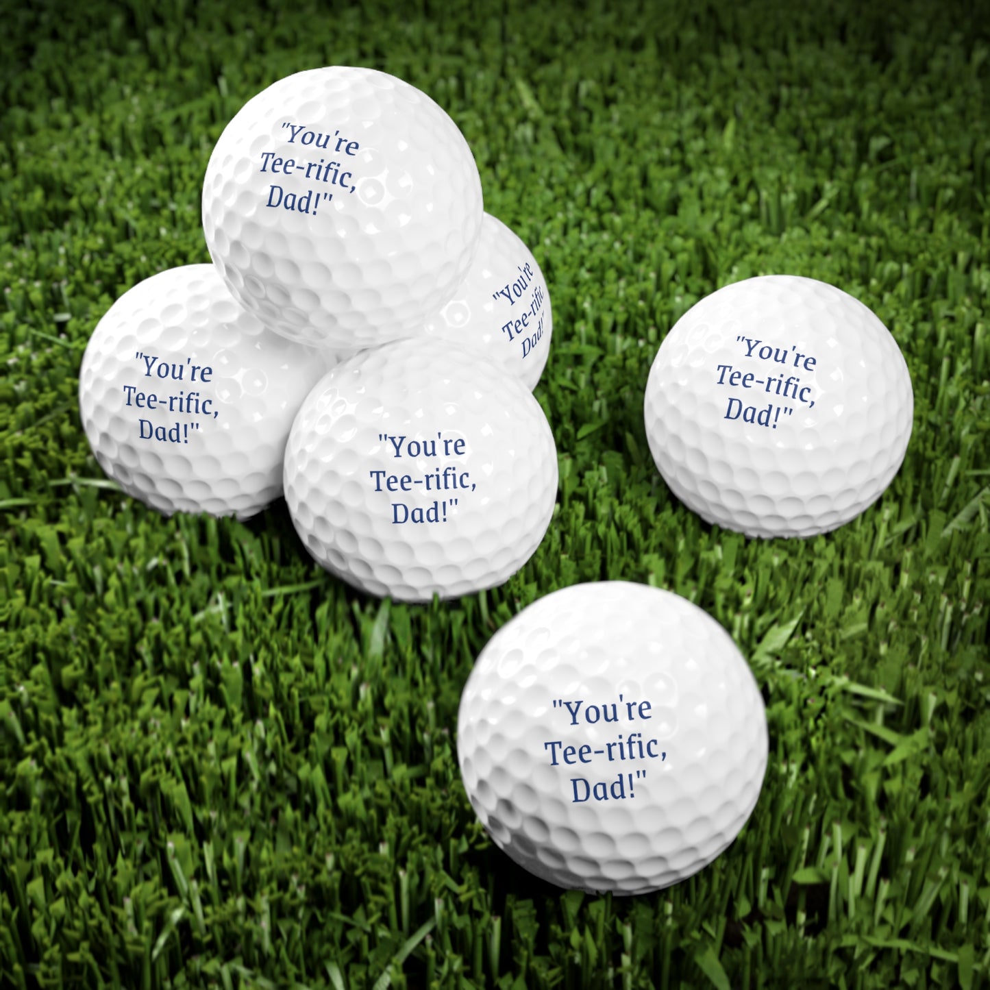 Tee rific Dad Gift, Tee-rific Golf Balls, Dads 6pcs Golf Balls, Cute Dad Golf Ball, Novelty Golf Balls, Golfer Dad Keepsake, Cute Golf Ball, Dad Funny Golf Balls, Fathers Day Golf Ball,