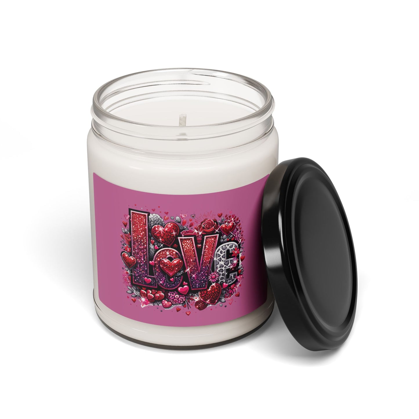 Love Print Candle, Decorative Love Candle, Romantic Heart Candle, Anniversary Heart Candle, Red Love Candle, Valentines Day Love Candle, Selfcare Candle