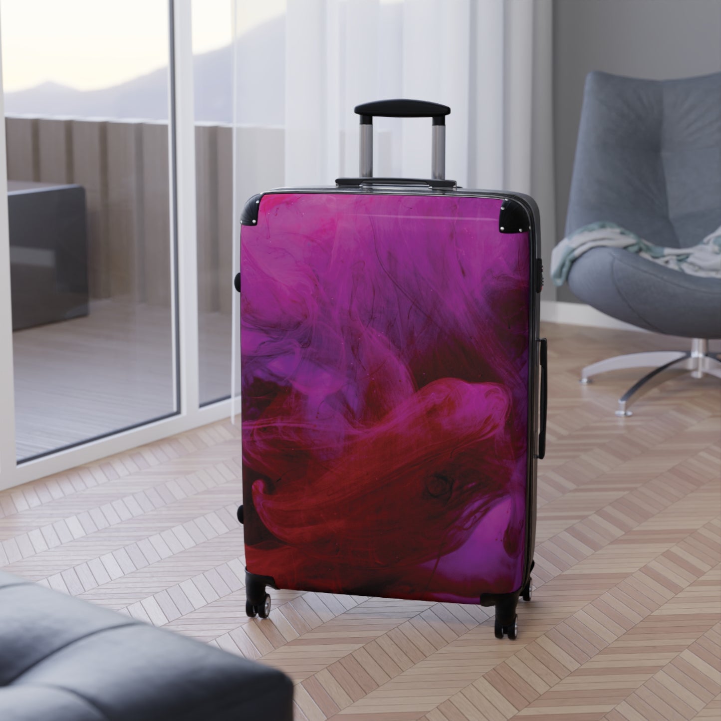 Bold Unique Magenta Smoke Luggage