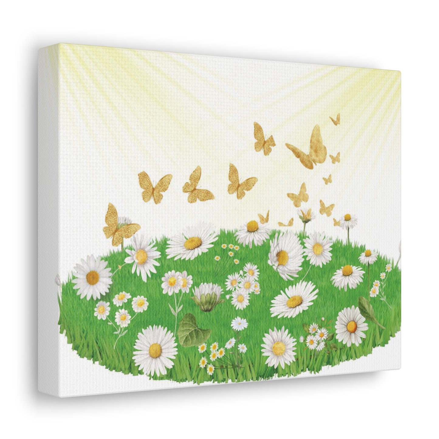 Children Butterfly Painting, Butterflies Field Art, Field Of Butterflies Art, Butterfly Daisies Wall Art, Butterflies In The Field Art.