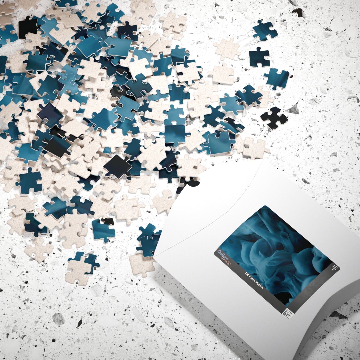 Hard Blue Puzzle, Blue Abstract Puzzle, Modern Art Puzzle, Aesthetic Puzzle, Modern Art Puzzle, 1000 Piece Blue Puzzle, Mindfulness Puzzle
