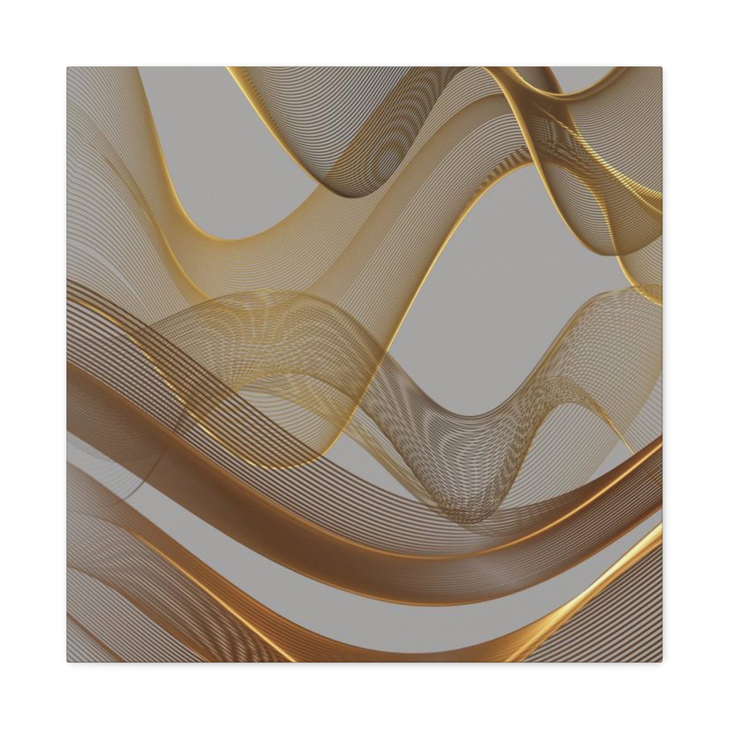 Contemporary Golden Wave Canvas, Floating Waves Abstract Art, Abstract Golden Wave Print, Golden Canvas Wave Art, Golden Canvas Wave Art.