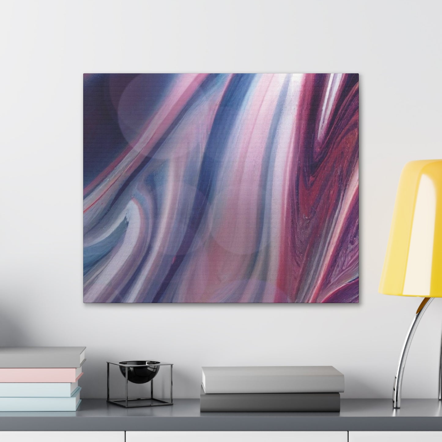 Purple Silk Design Canvas Wrap, Silky Purples Wall Art, Colorful Water Waves Décor, Pastel Wave Canvas Art, Purple Wall Wave Abstract. Abstract Hanging
