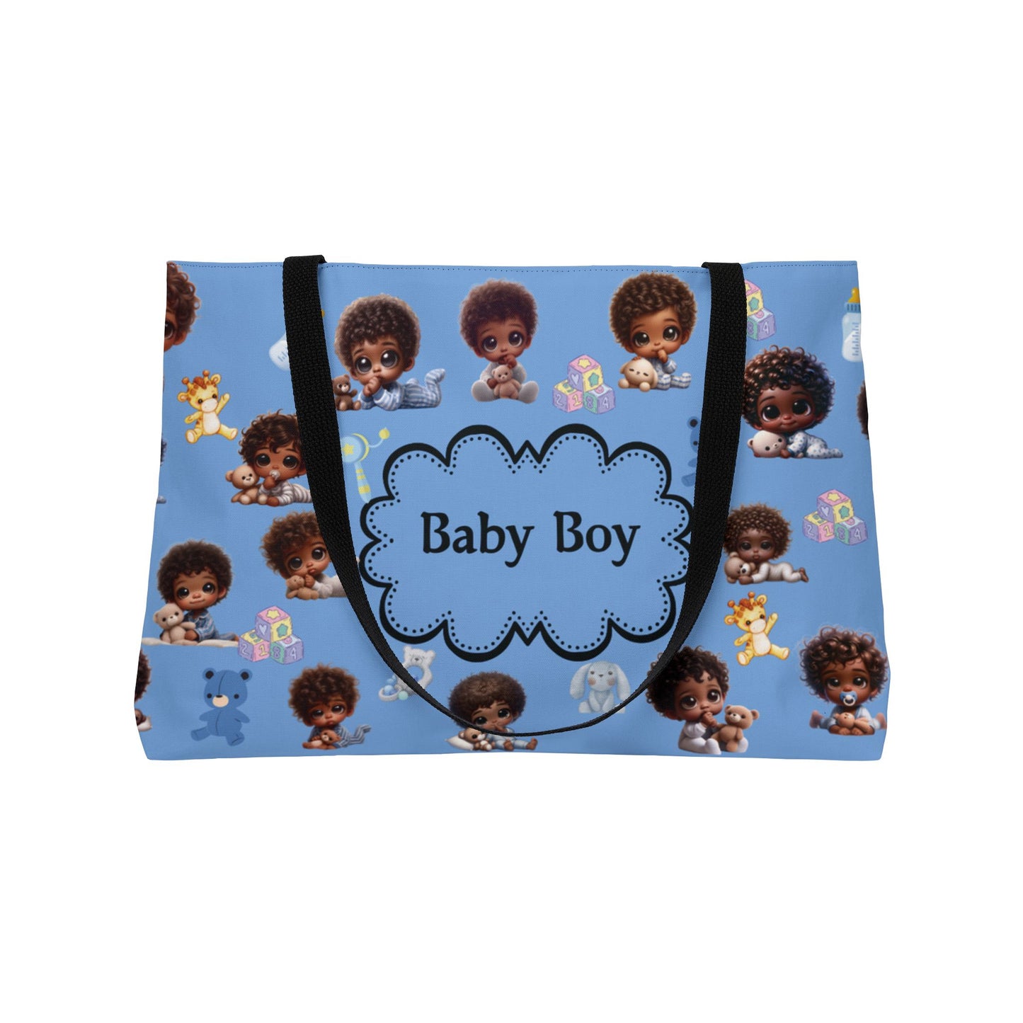 Personalized Baby Boy Travel Tote, Blue Baby Boy Tote, Baby Boy Blue Tote, Weekender Baby Travel Bag, Overnight Boy Tote, Baby Boy Travel Tote