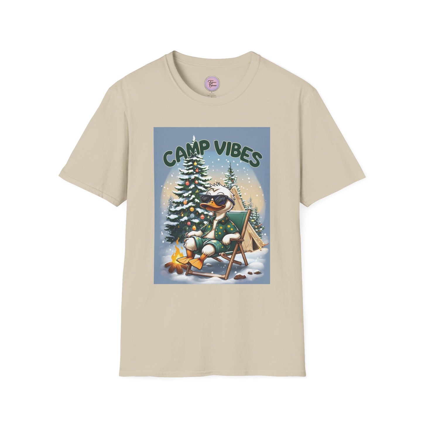 Snow Duck Camp Fire Shirt, Cool Duck Camping Shirt, Christmas Duck Camp Tee, Holiday Duck Camp Shirt, Duck Camping Tee, Duck Chill Shirt, Funny Duck Camping Shirt, Cartoon Duck Holiday Camp Shirt,