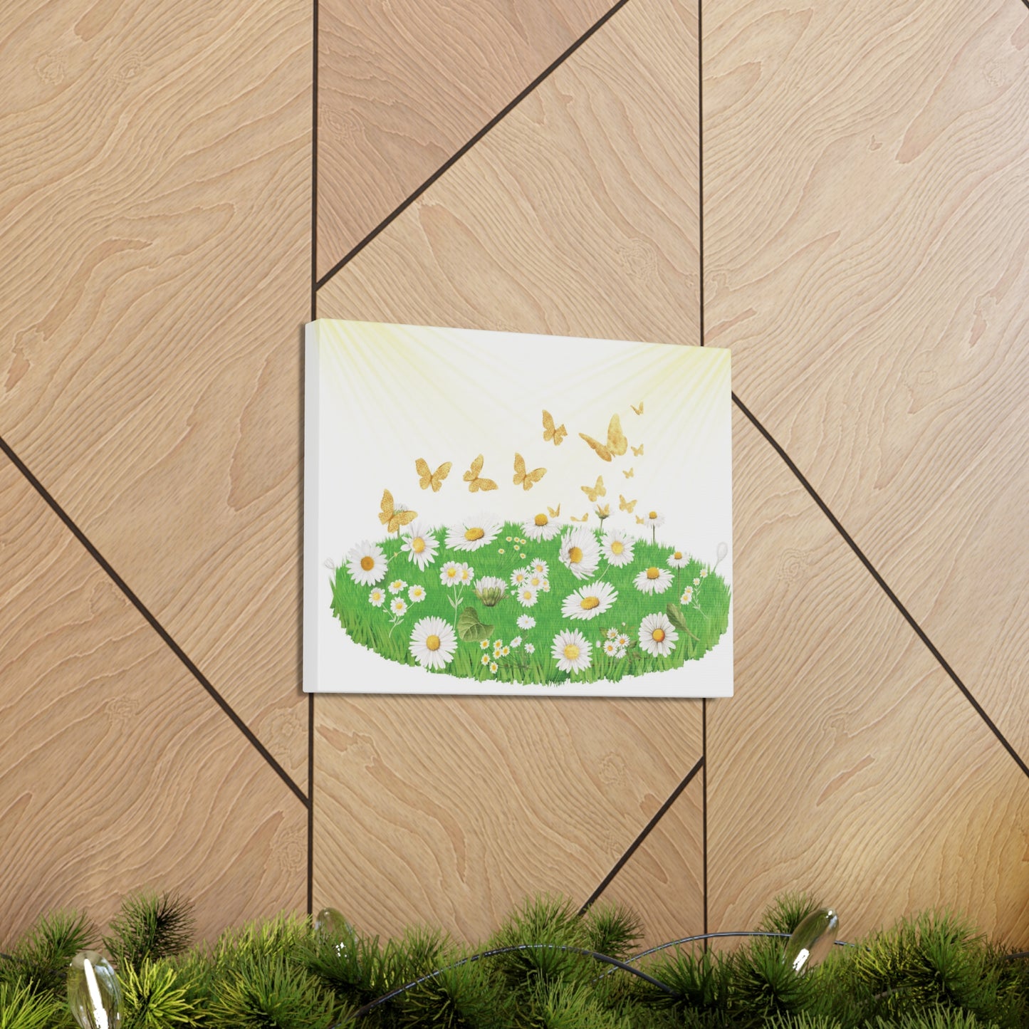 Children Butterfly Painting, Butterflies Field Art, Field Of Butterflies Art, Butterfly Daisies Wall Art, Butterflies In The Field Art.