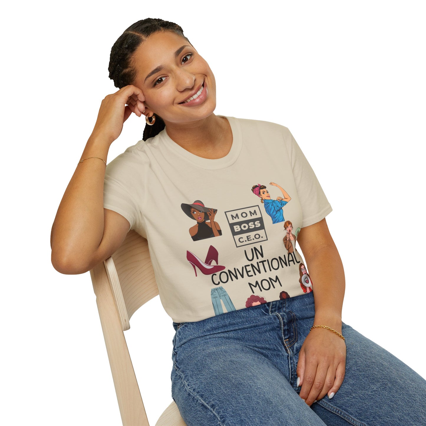 Unisex Softstyle T-Shirt, Mother's Day Shirt, Strong Women T-Shirt, Unconventional Tee Shirt, Friends T Shirt
