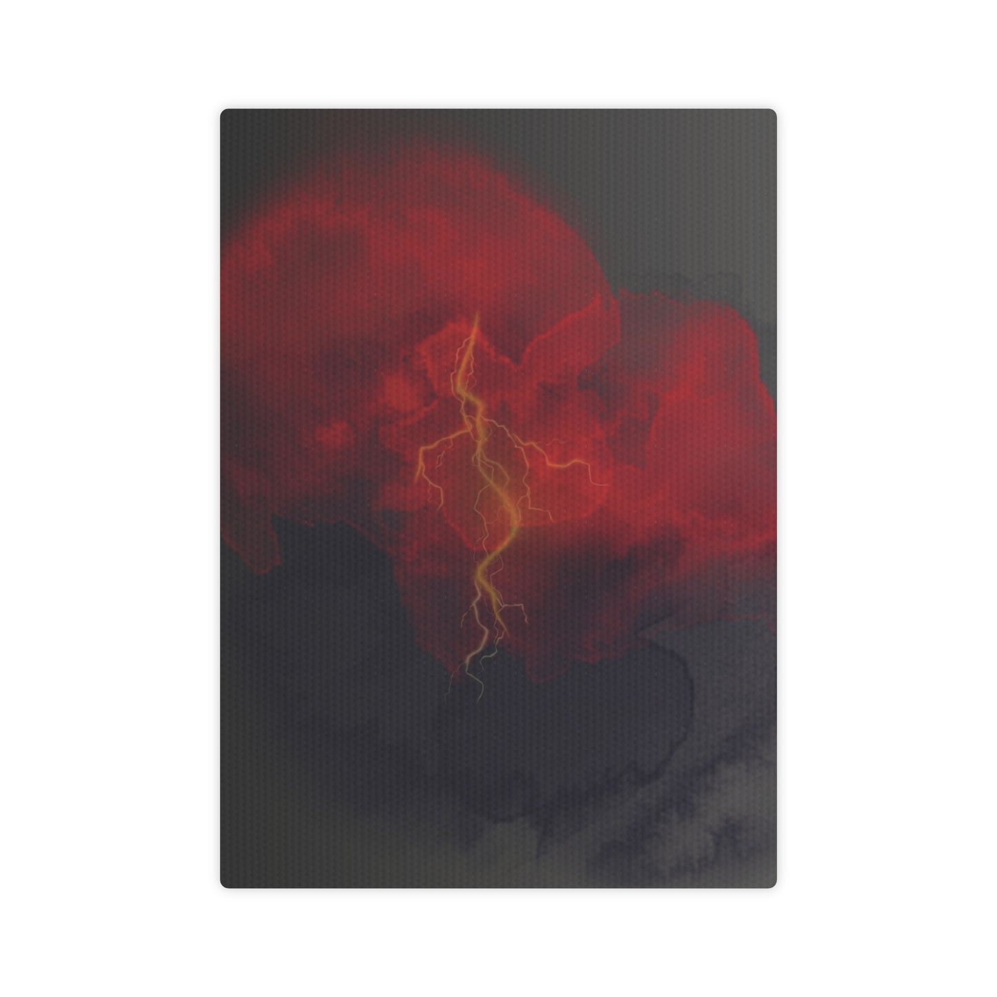 Electric Cloud Wall Art, Lighting Cloud Wall Art, Explosive Wall Art, Canvas Fusion Wall Art, Electric Cloud. Red Black Cloud Wall Abstract.