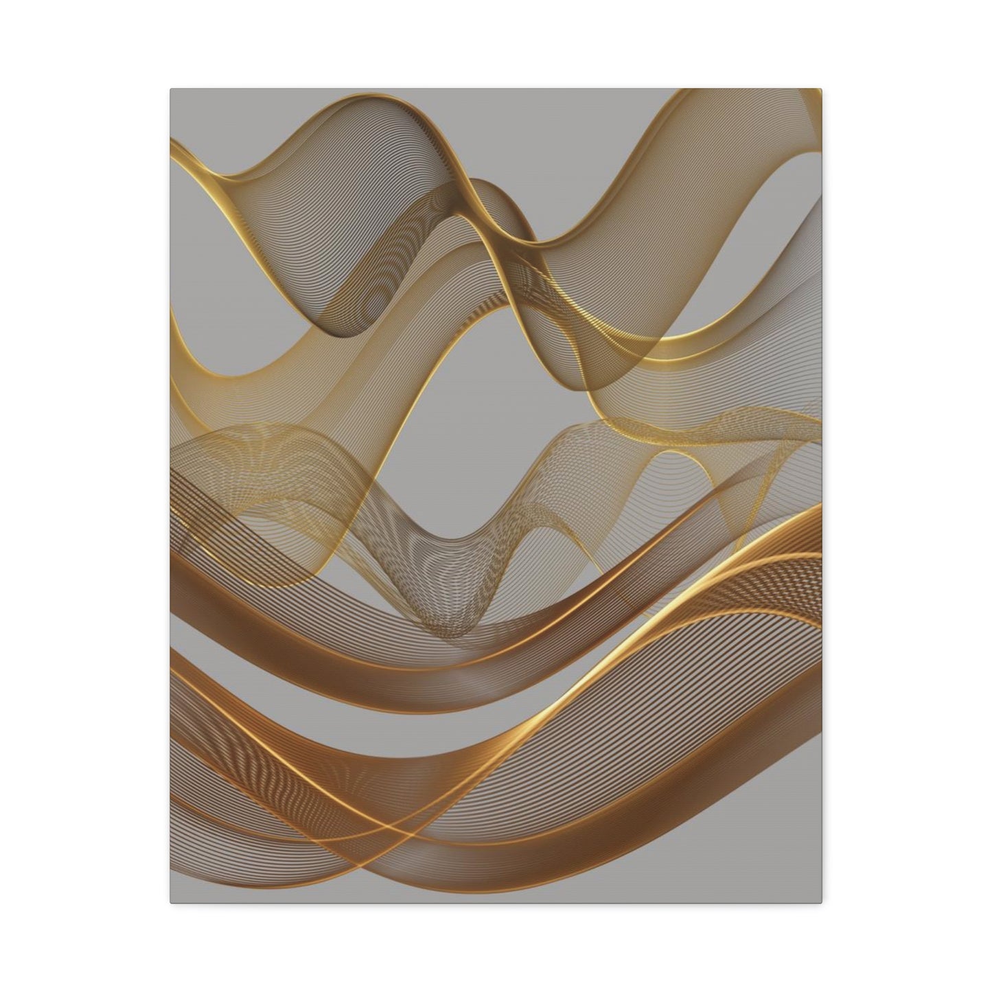Contemporary Golden Wave Canvas, Floating Waves Abstract Art, Abstract Golden Wave Print, Golden Canvas Wave Art, Golden Canvas Wave Art.