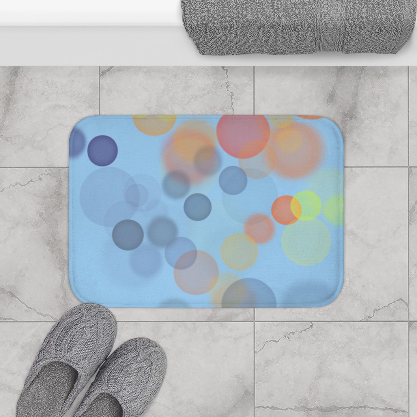 Color Circle Bath Mat