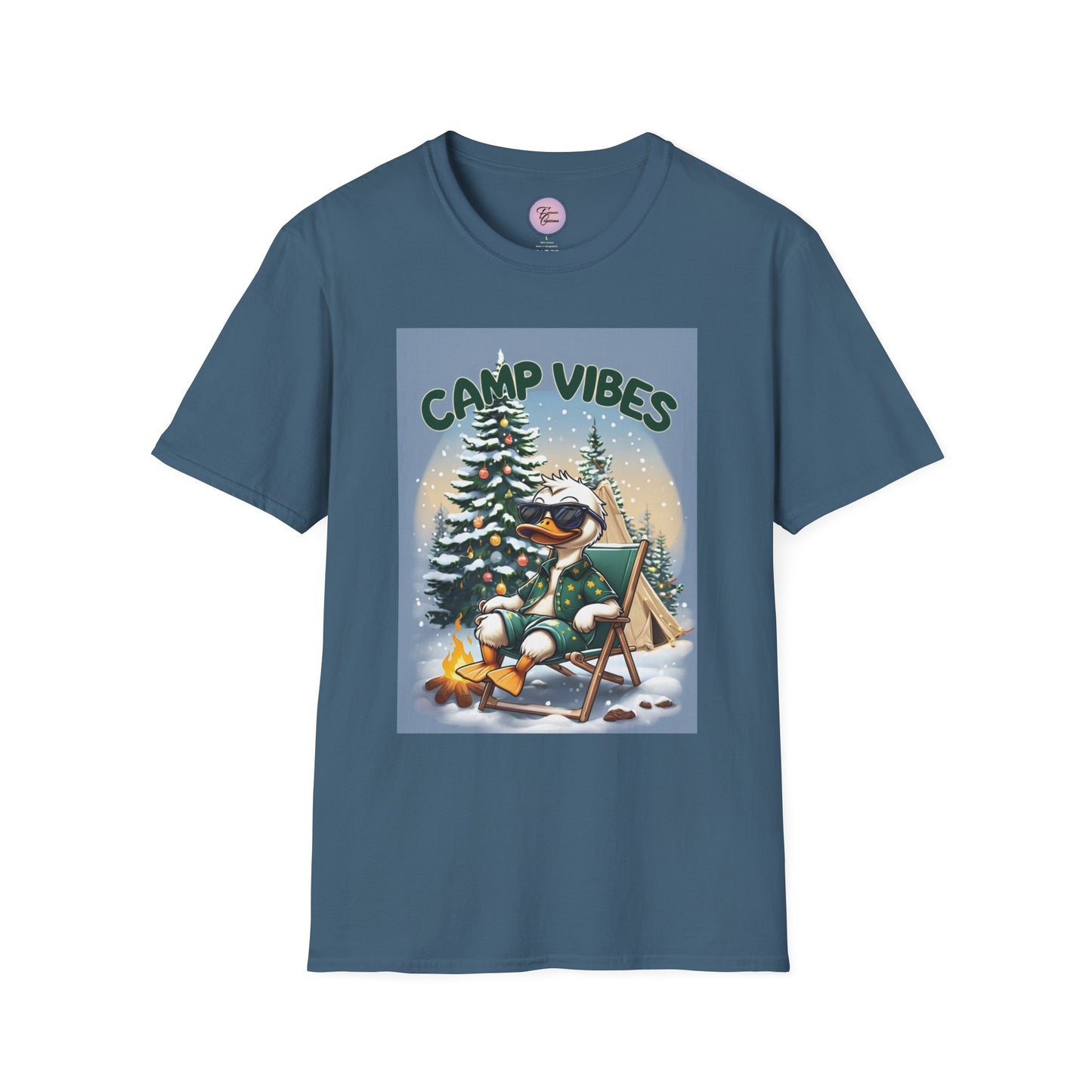 Snow Duck Camp Fire Shirt, Cool Duck Camping Shirt, Christmas Duck Camp Tee, Holiday Duck Camp Shirt, Duck Camping Tee, Duck Chill Shirt, Funny Duck Camping Shirt, Cartoon Duck Holiday Camp Shirt,