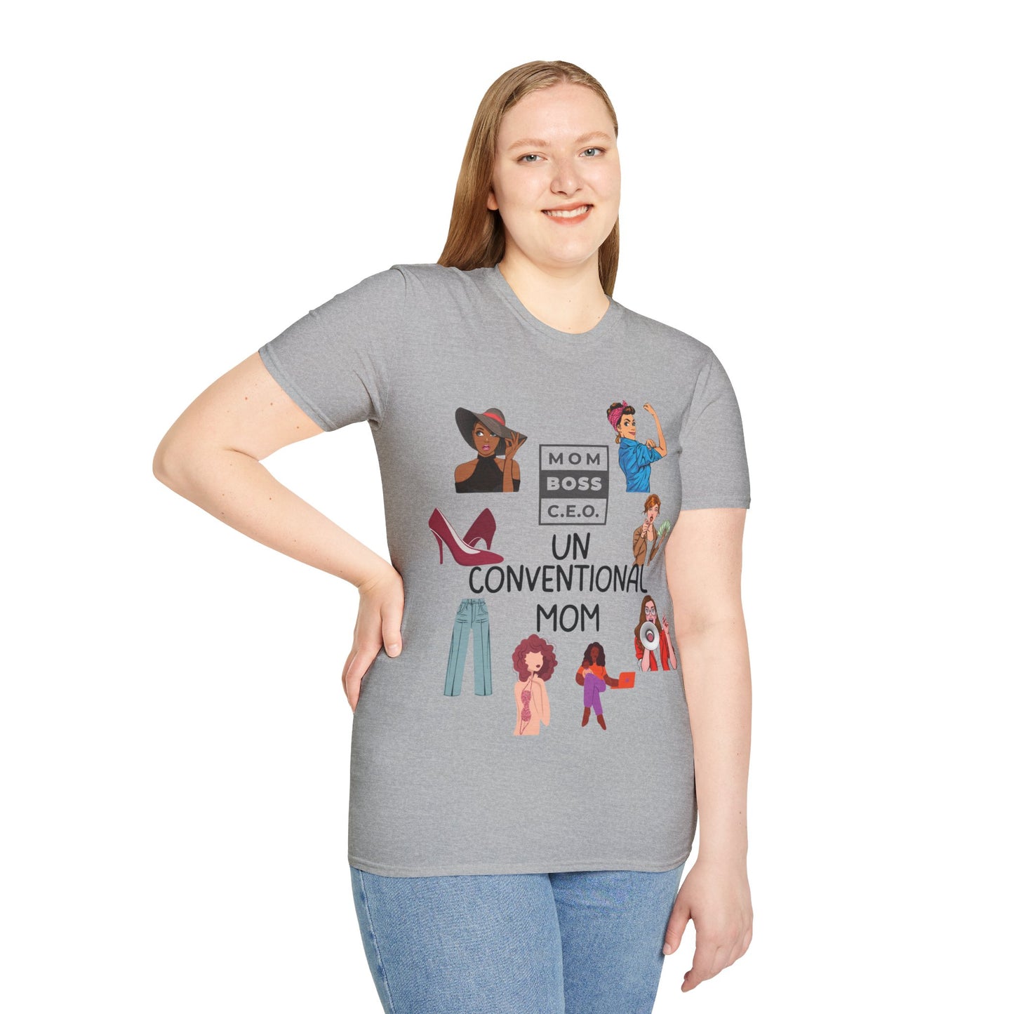 Unisex Softstyle T-Shirt, Mother's Day Shirt, Strong Women T-Shirt, Unconventional Tee Shirt, Friends T Shirt