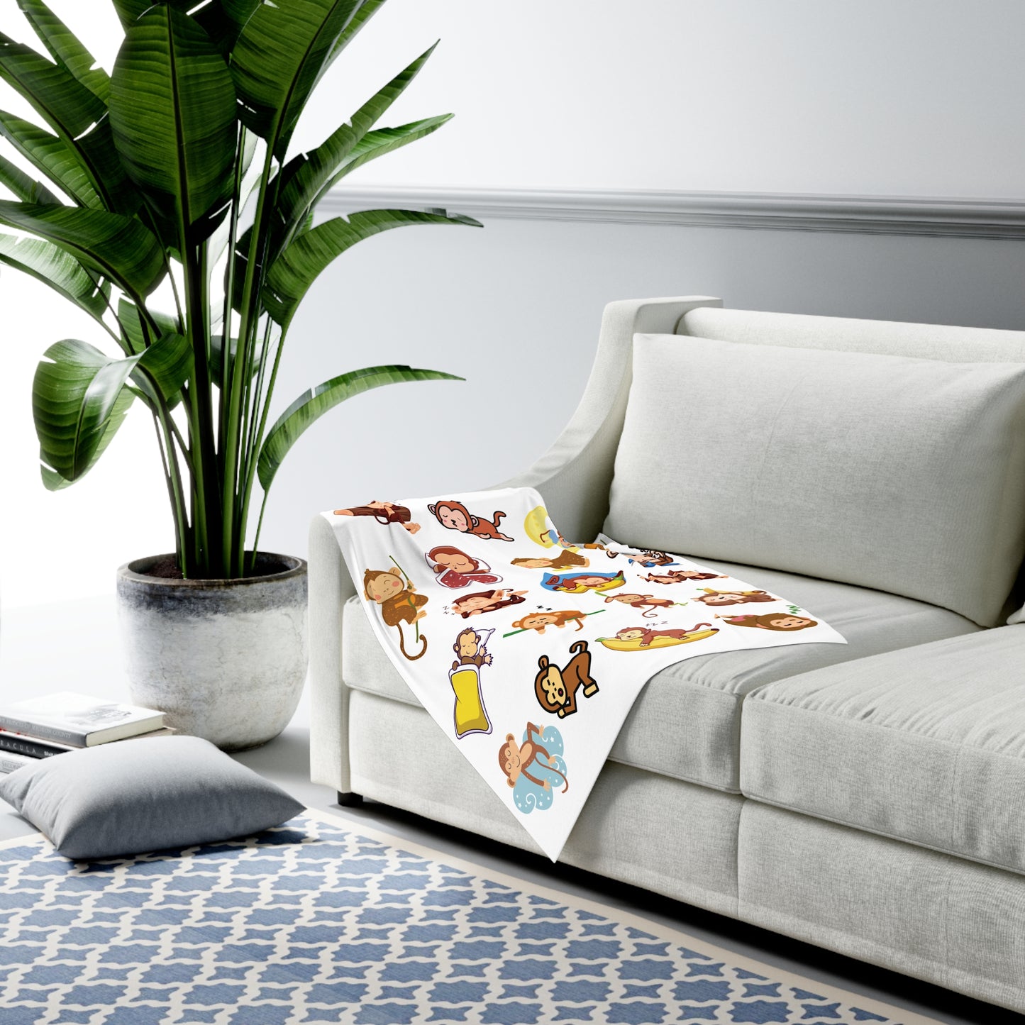 Monkey Baby Blanket, Monkey Swaddle Blanket, Blanket, Monkey Baby Swaddle, Nursery Monkey Blanket, Baby Monkey Blanket, Cozy Monkey Blanket