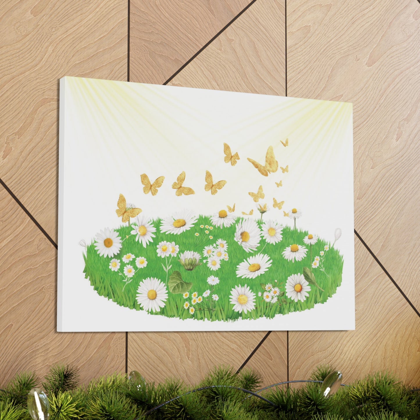 Children Butterfly Painting, Butterflies Field Art, Field Of Butterflies Art, Butterfly Daisies Wall Art, Butterflies In The Field Art.