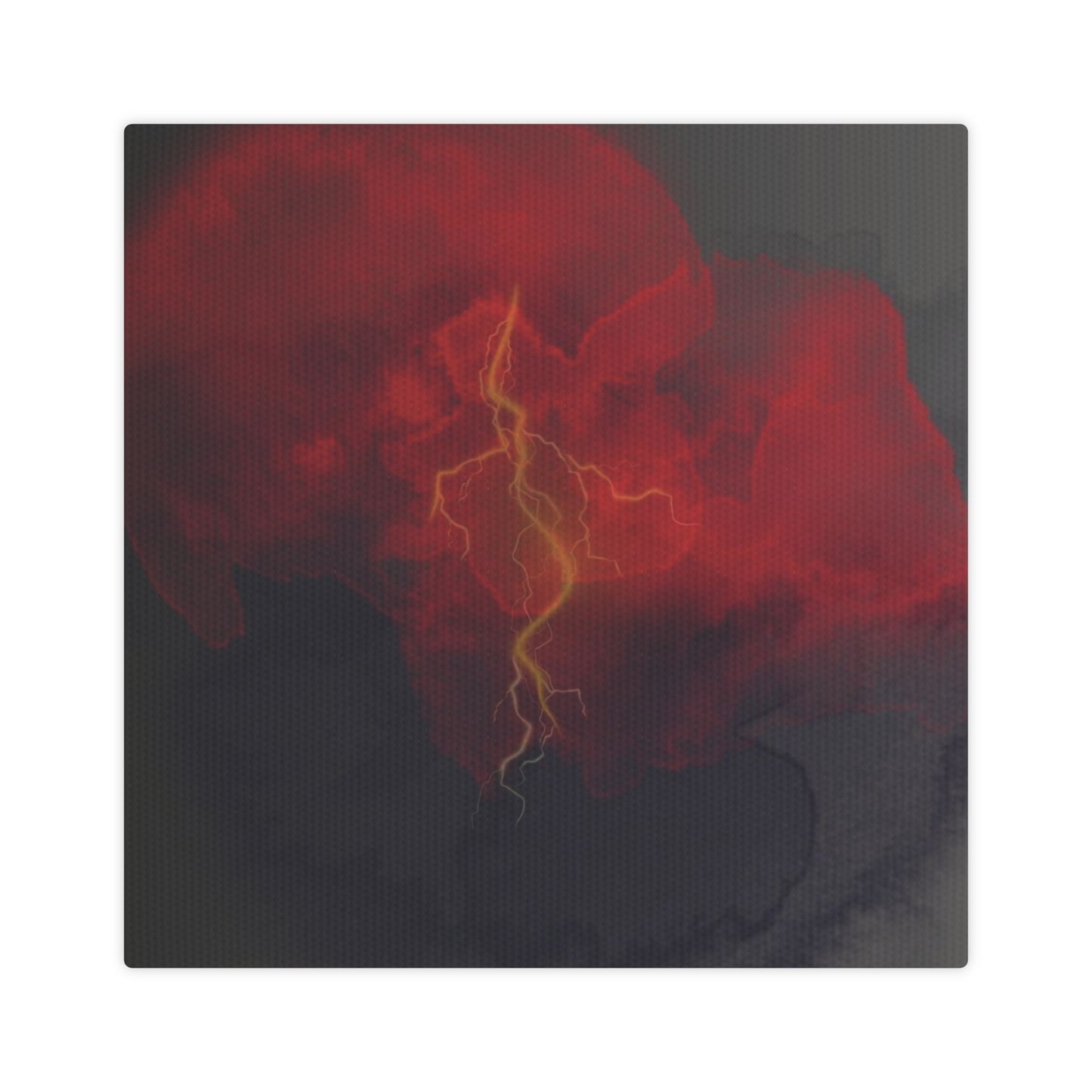 Electric Cloud Wall Art, Lighting Cloud Wall Art, Explosive Wall Art, Canvas Fusion Wall Art, Electric Cloud. Red Black Cloud Wall Abstract.