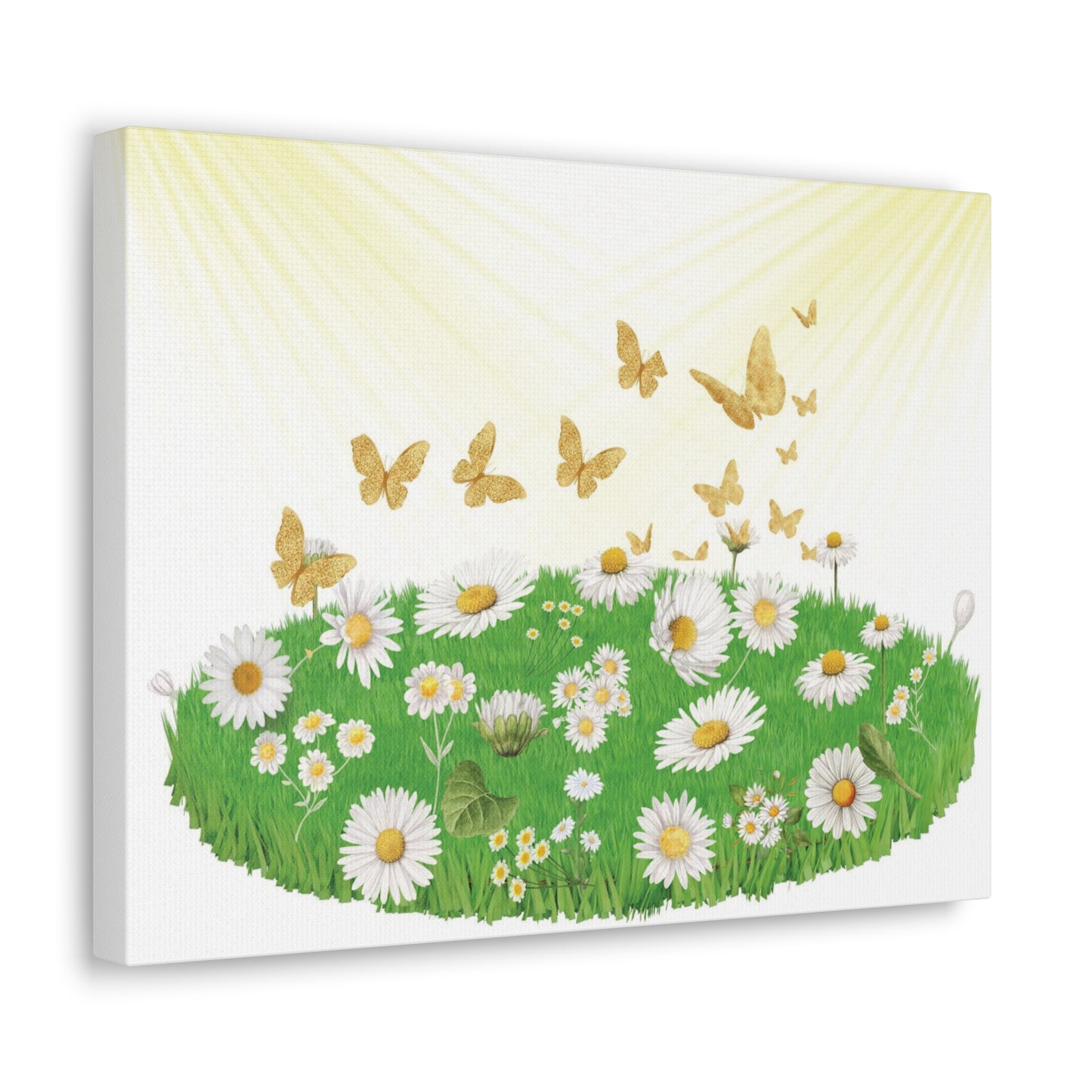 Children Butterfly Painting, Butterflies Field Art, Field Of Butterflies Art, Butterfly Daisies Wall Art, Butterflies In The Field Art.