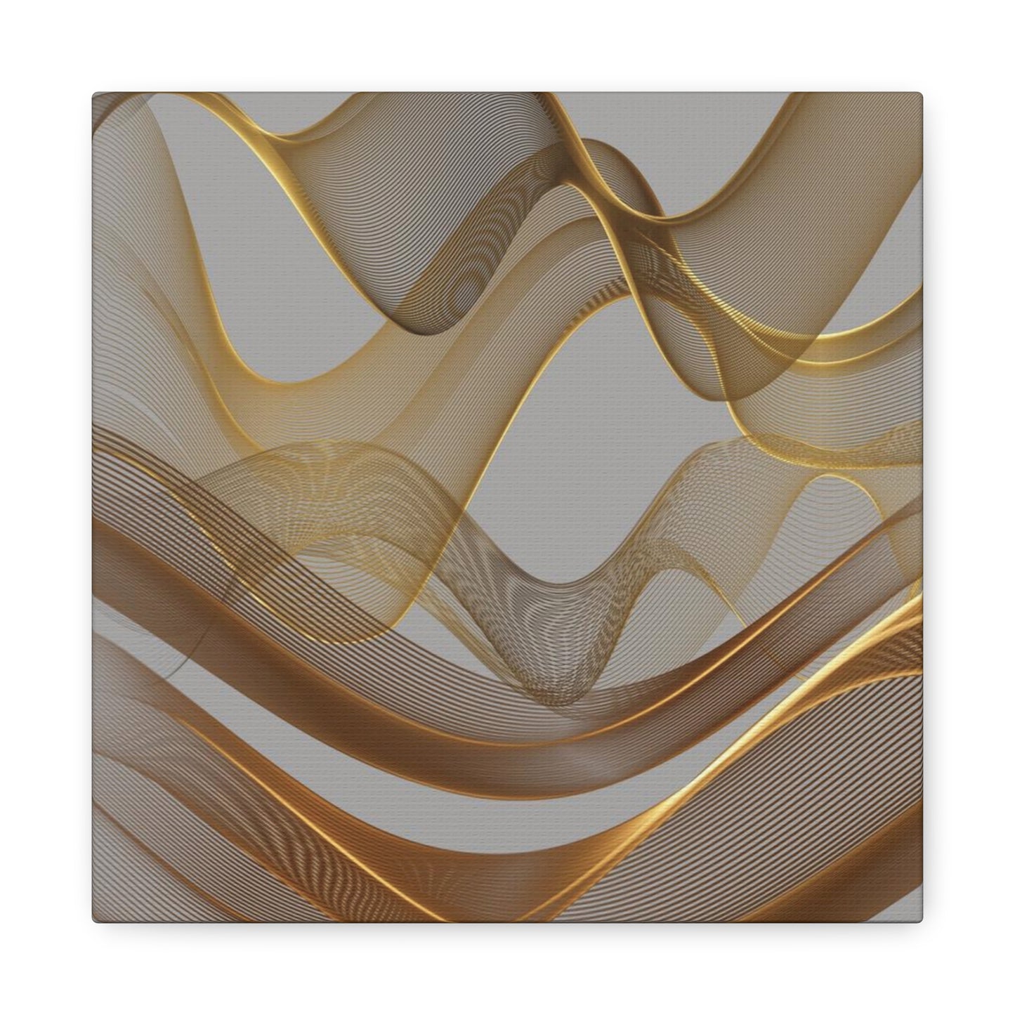 Contemporary Golden Wave Canvas, Floating Waves Abstract Art, Abstract Golden Wave Print, Golden Canvas Wave Art, Golden Canvas Wave Art.