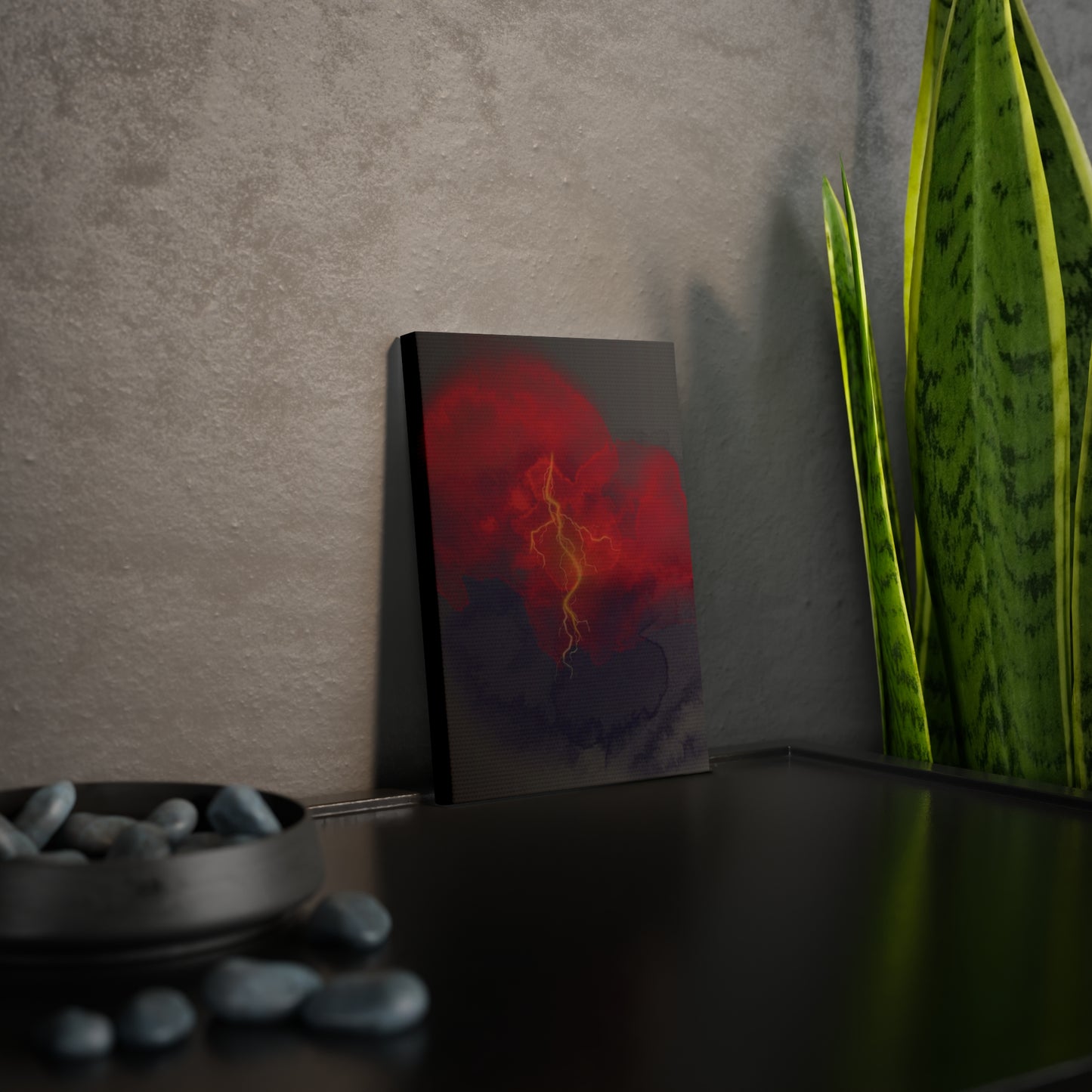 Electric Cloud Wall Art, Lighting Cloud Wall Art, Explosive Wall Art, Canvas Fusion Wall Art, Electric Cloud. Red Black Cloud Wall Abstract.