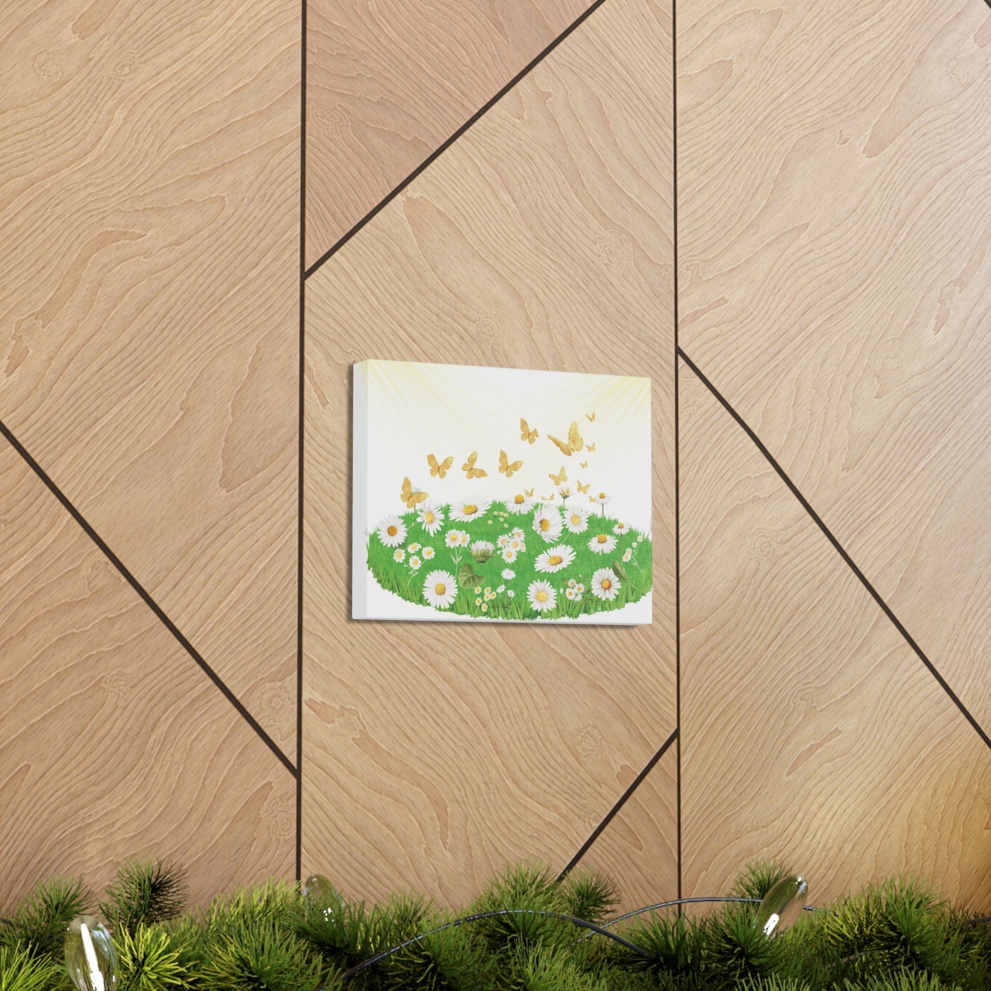 Children Butterfly Painting, Butterflies Field Art, Field Of Butterflies Art, Butterfly Daisies Wall Art, Butterflies In The Field Art.