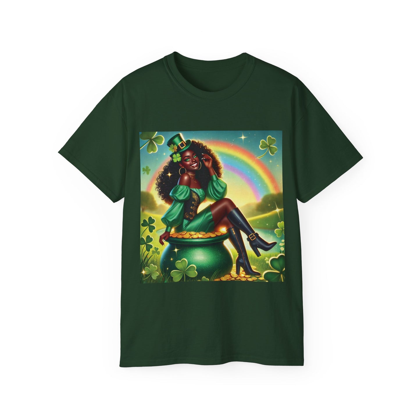 Sexy leprechaun Shirt, Melanin Queen Shamrock Shirt, Sassy Leprechuan Shirt, Curvey St Patricks Day Shirt, Irish Queen T Shirt, Patricks Day Queen Shirt, African American Leprechaun, Irish Festival Tee, Womens Pot Of Gold Shirt , Green St. Patrick’s Tee