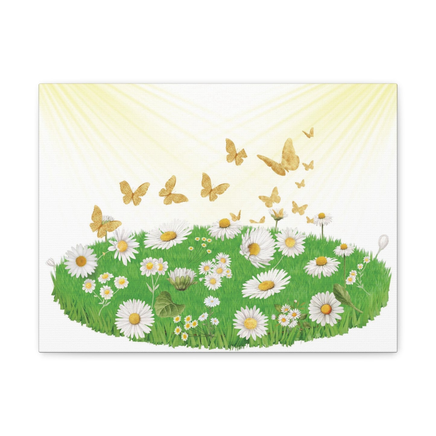 Children Butterfly Painting, Butterflies Field Art, Field Of Butterflies Art, Butterfly Daisies Wall Art, Butterflies In The Field Art.