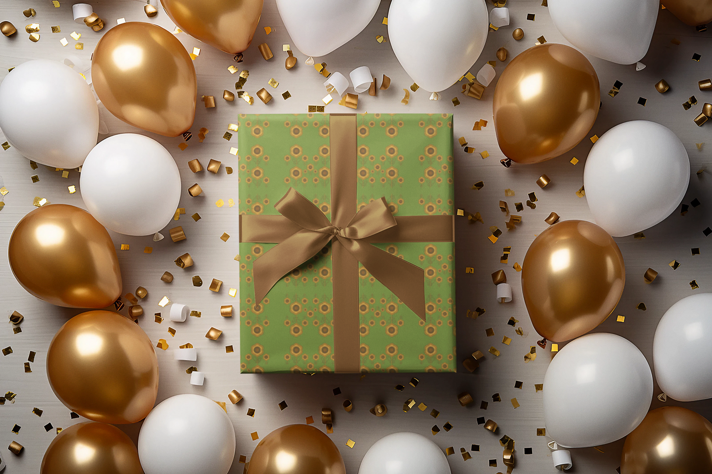 Floral Aesthetic Design Wrapping Paper Sheets