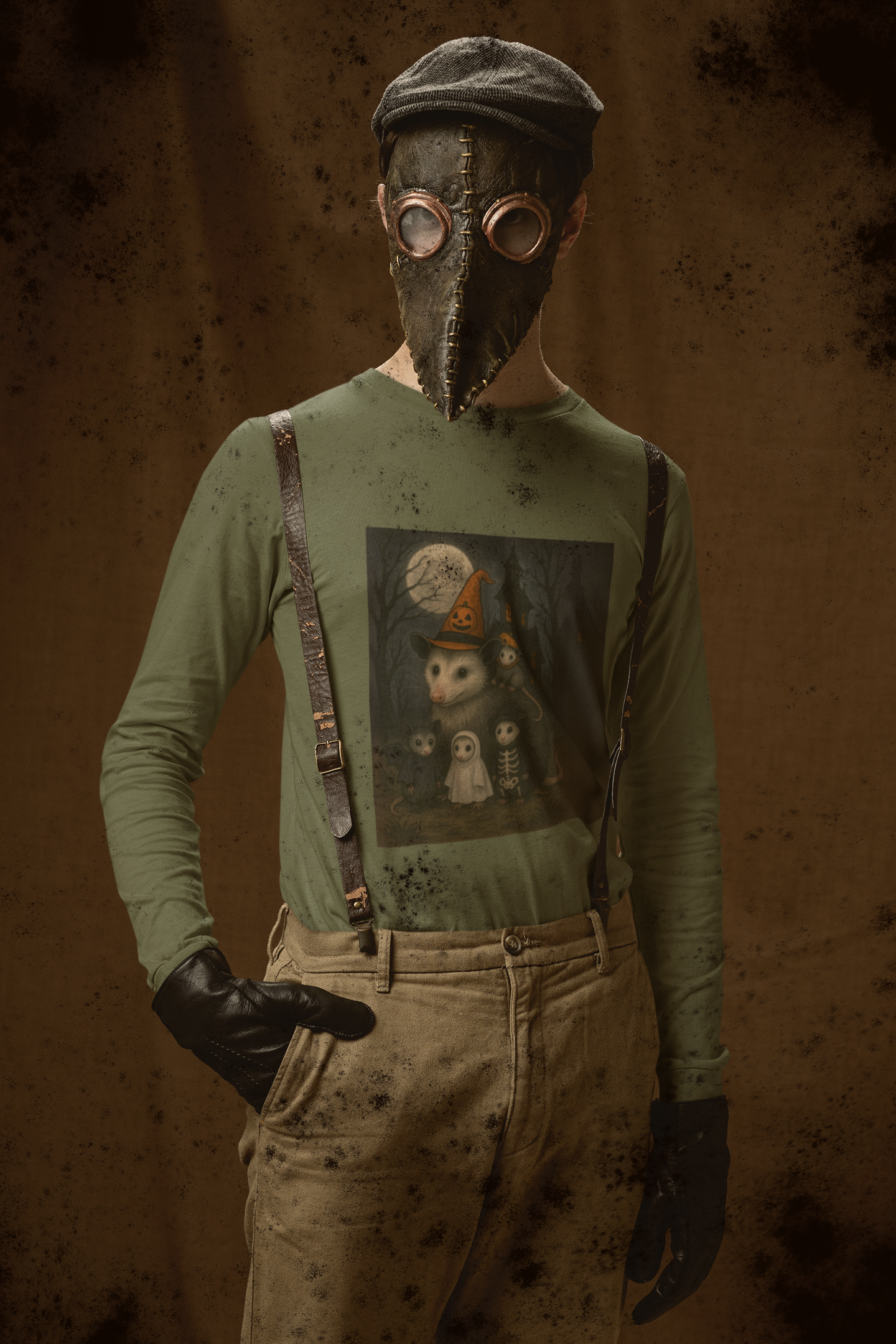 Possum Family Halloween Long Sleeve Tee