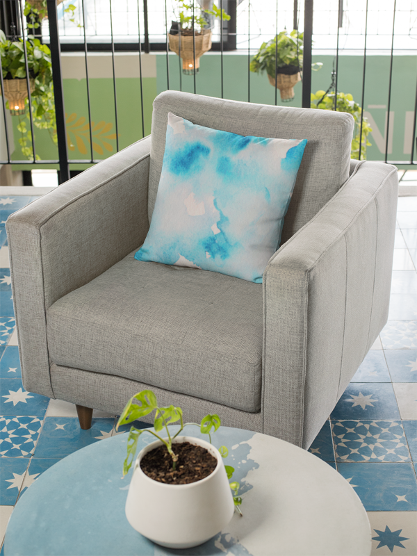 Blue Sky Print Pillow