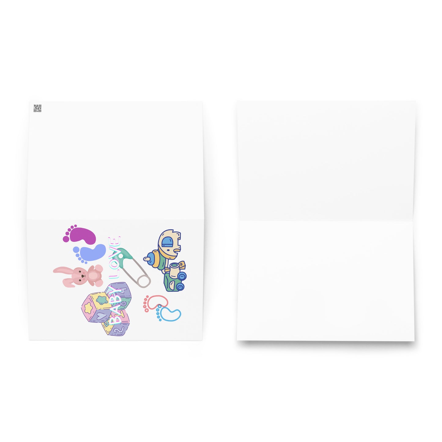 Greeting card with cute graphic