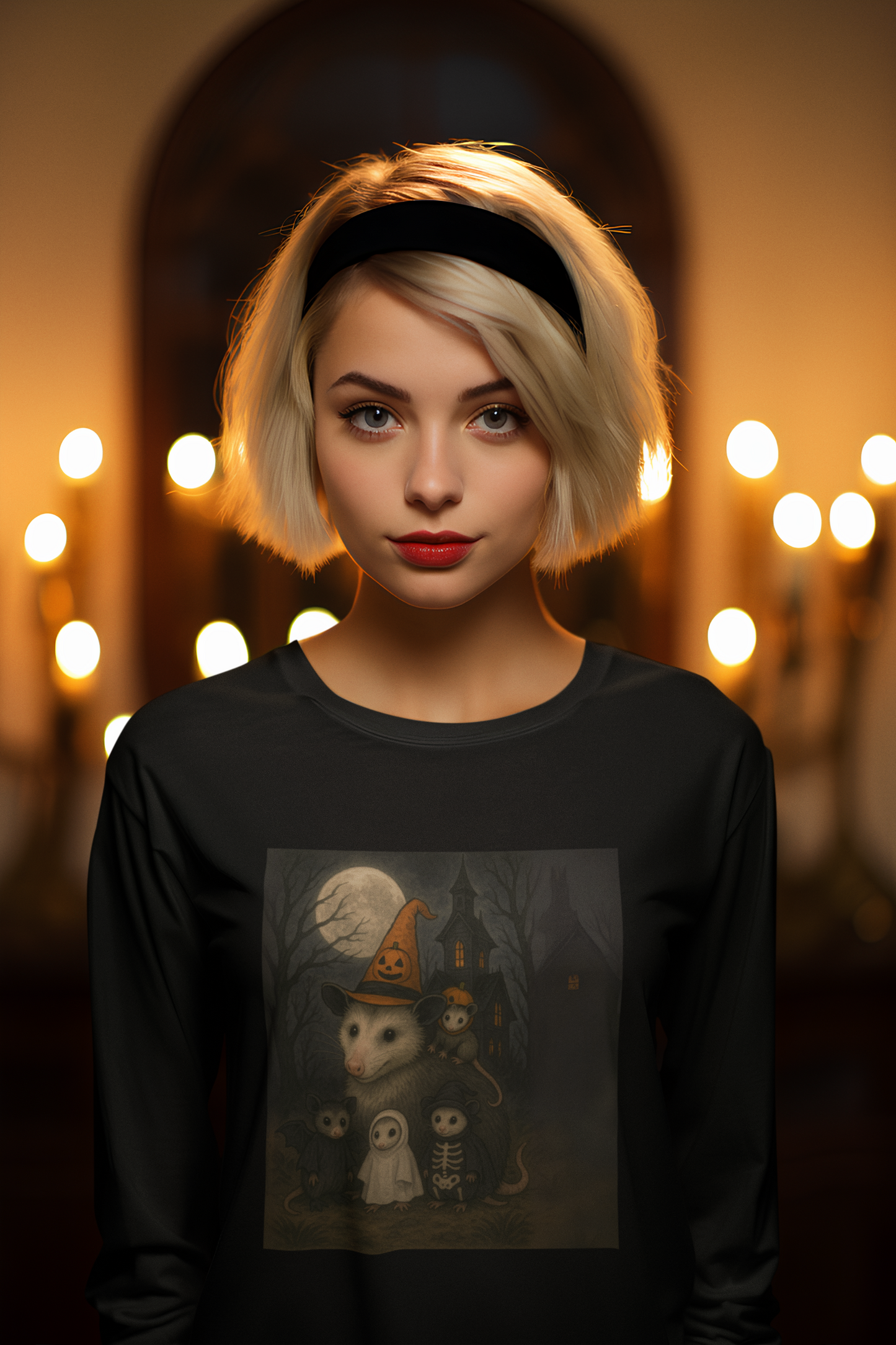 Possum Family Halloween Long Sleeve Tee