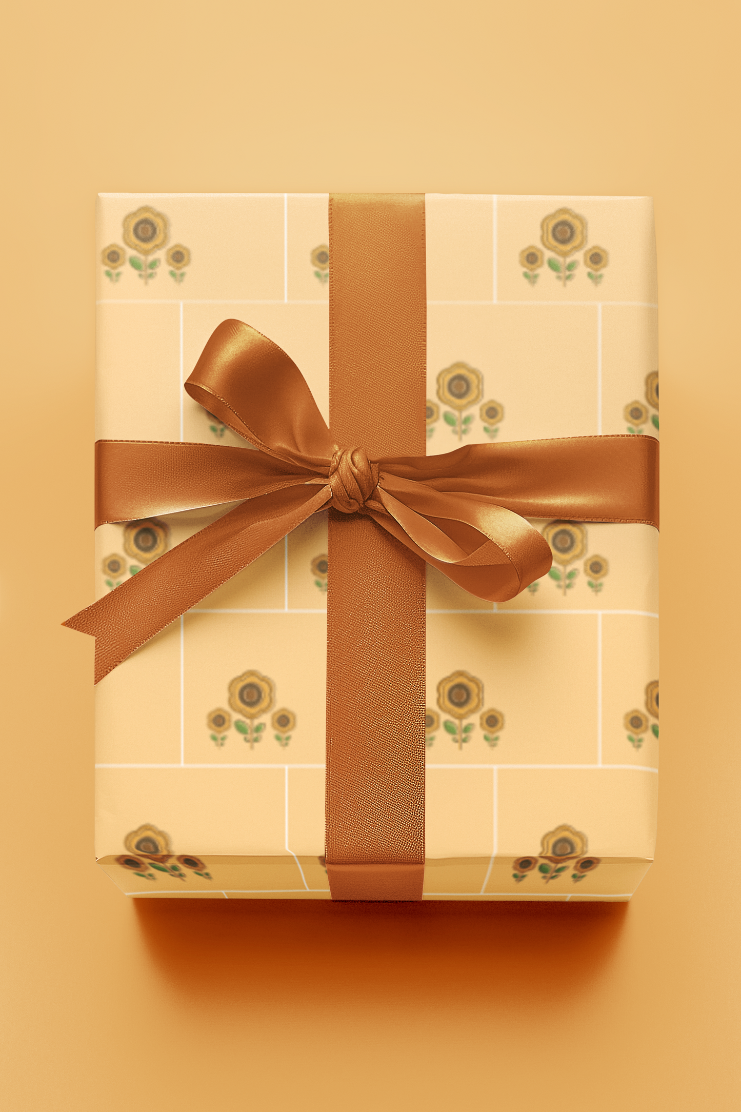 Floral Aesthetic Design Wrapping Paper Sheets