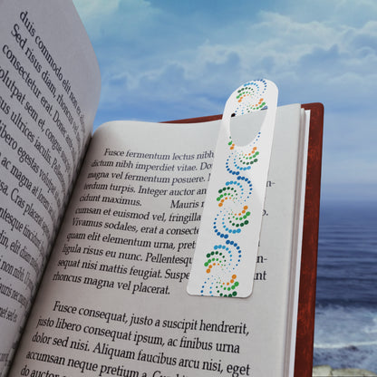 Color Abstract Bookmark, Aluminum Bookmark Gift, Polka Dot Bookmark, Spiral Bookmark, Aluminum Bookmark, Abstract Geometric, Mandala Mark