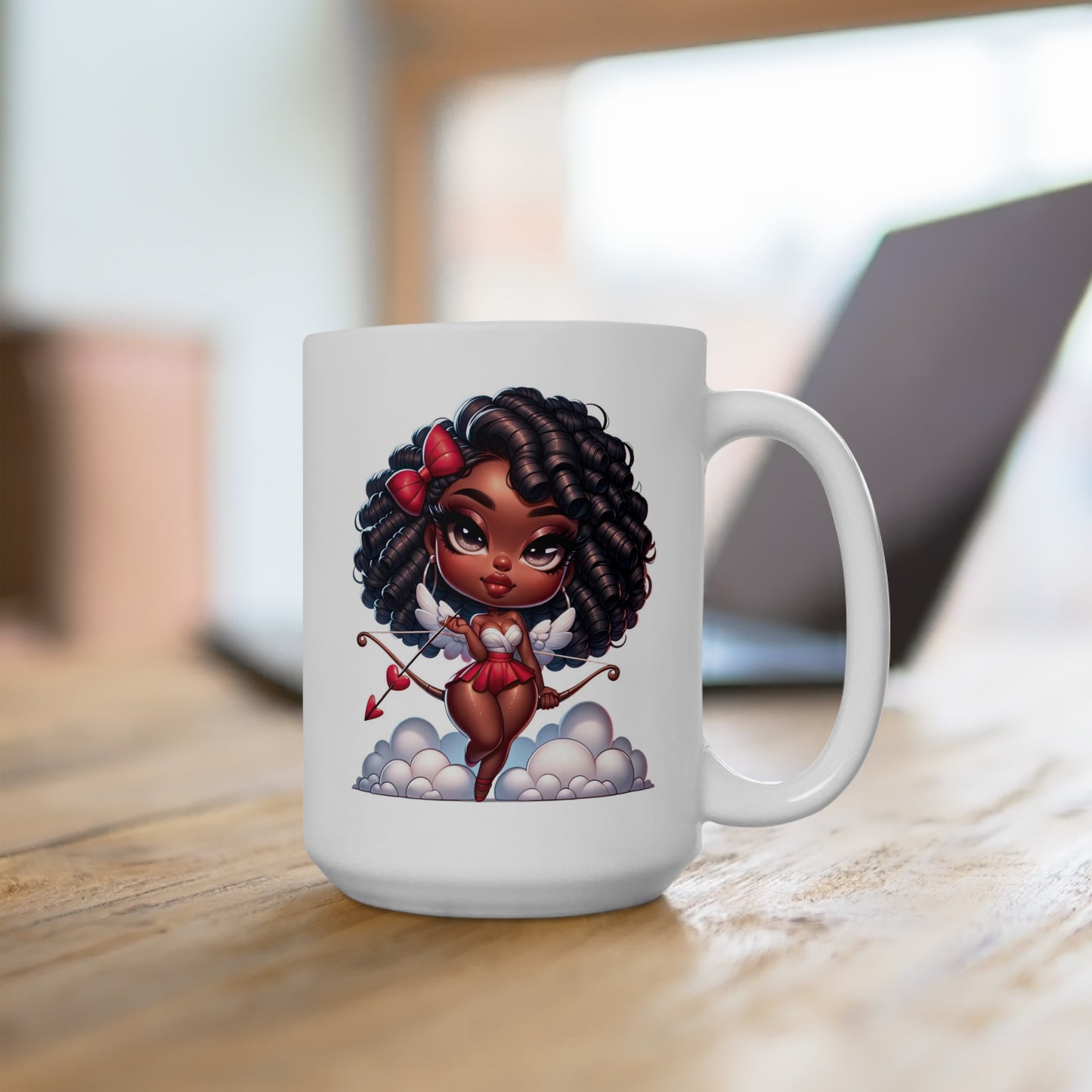 Double the taste of sweetness with this divine ceramic mug.  This Valentine Sweetheart Mug is the perfect companion to your everyday drinking activities. Whether it's coffee, tea, hot chocolate etc. everything will taste better in this lead free mug.