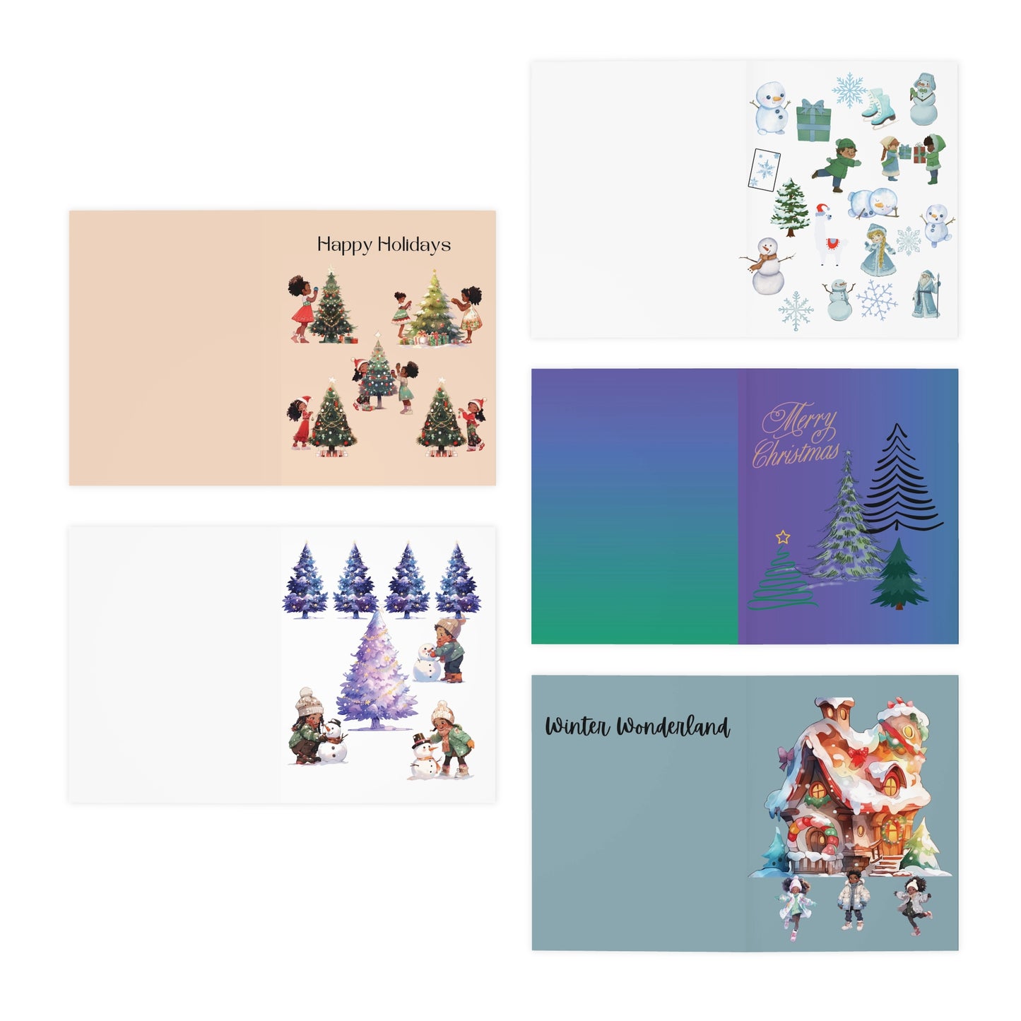 African American Christmas Greeting Cards, Multi-Design Greeting Cards, Multi Black Christmas Cards, Assorted Christmas Greeting Cards, African American Holiday Cards African American Christmas Cards, Black Season Greetings Cards