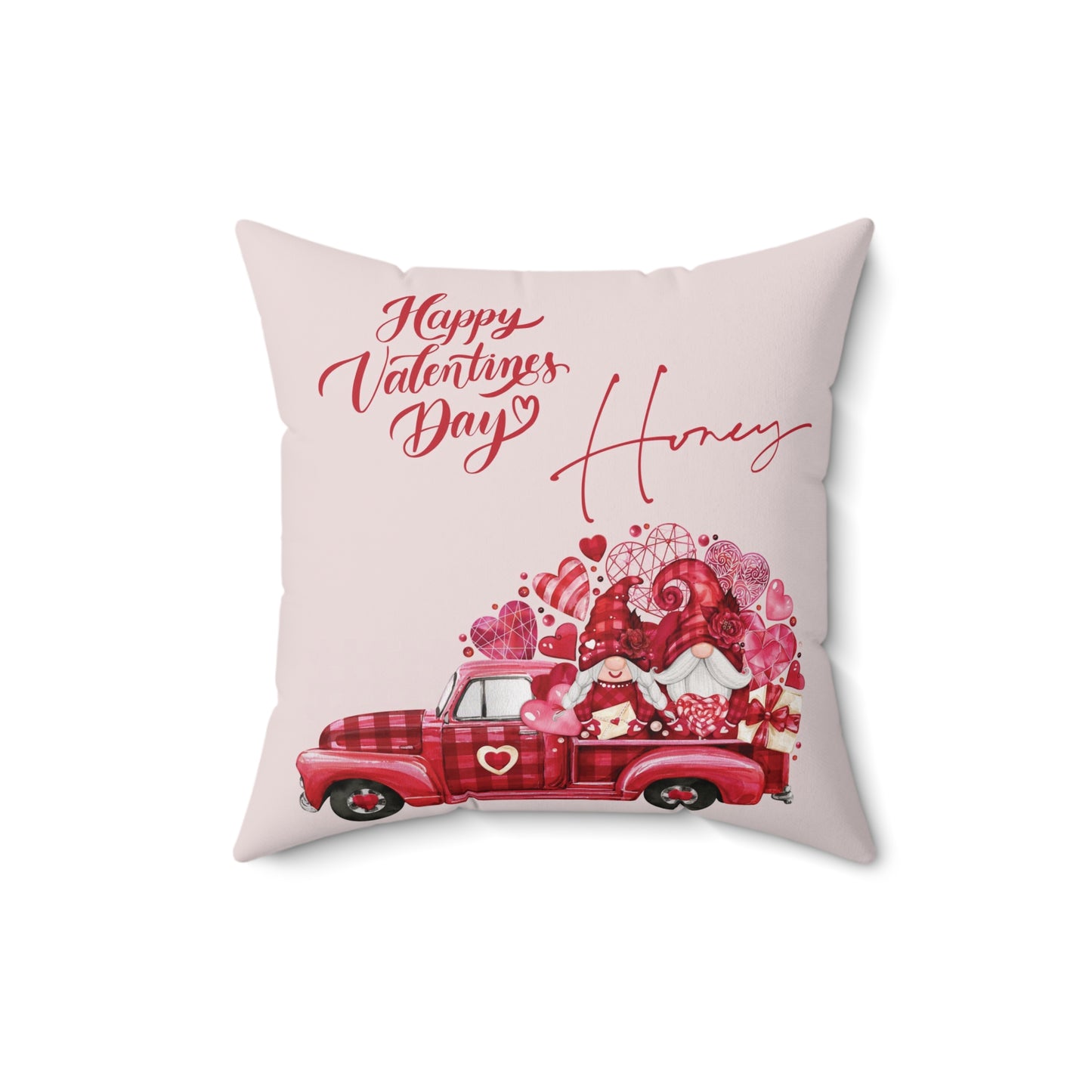 Valentine Spun Polyester Square Pillow