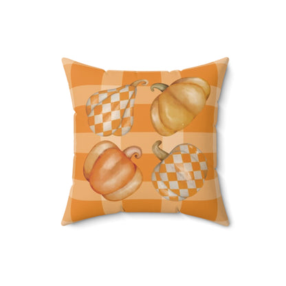 Plaid Pumpkin Pillow, Halloween Pumpkin Accent Throw, Thanksgiving Pumpkin Cushion, Rustic Autumn Pillow, Harvest Home Pillow,Pumpkin Pillow