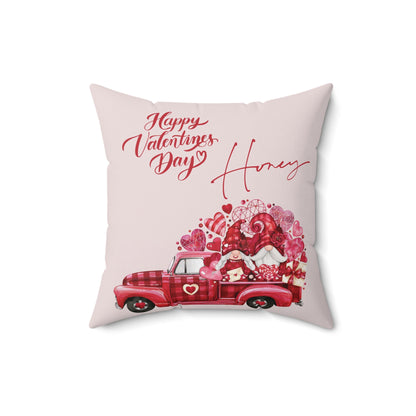 Valentine Spun Polyester Square Pillow