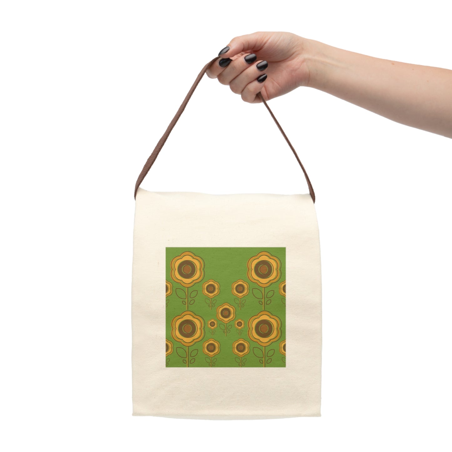 Canvas Lunch Bag With Strap, Food Bag