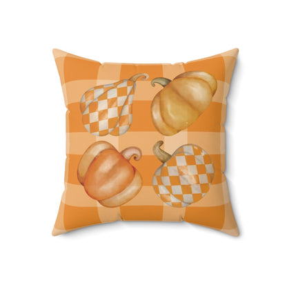 Plaid Pumpkin Pillow, Halloween Pumpkin Accent Throw, Thanksgiving Pumpkin Cushion, Rustic Autumn Pillow, Harvest Home Pillow,Pumpkin Pillow