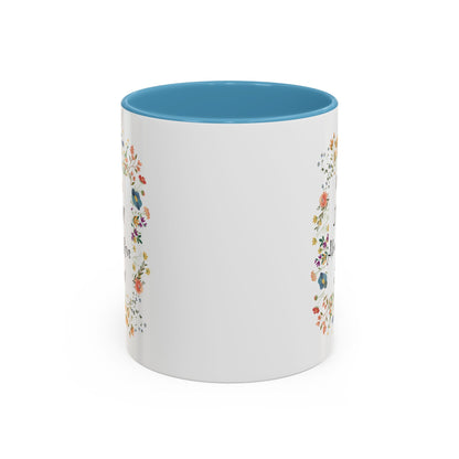 Mom Love Mug, Cottagecore Tea Accent Cup, Wildflower Accent Coffee Mug, Mom Love Accent Mug, Mother's Accent Coffee Mug, Message To Mom Mug.