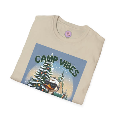 Snow Duck Camp Fire Shirt, Cool Duck Camping Shirt, Christmas Duck Camp Tee, Holiday Duck Camp Shirt, Duck Camping Tee, Duck Chill Shirt,  Funny Duck Camping Shirt, Cartoon Duck Holiday Camp Shirt,
