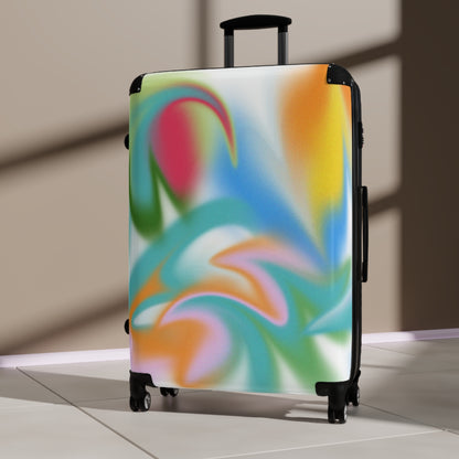 Abstract Art Suitcase, Colorful Rolling Suitcase, Art-Inspired Luggage, Trendy Carry-On Suitcase, Vibrant Suitcase, Artistic Luggage, Colorful Travel Luggage, Unique Carry On