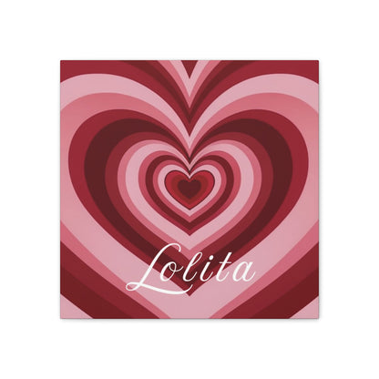 Heart Canvas Wall Art, Love Decor, Personalized Name Sign, Stretched Canvas Print, 0.75 Inch Depth, Customized Heart Design