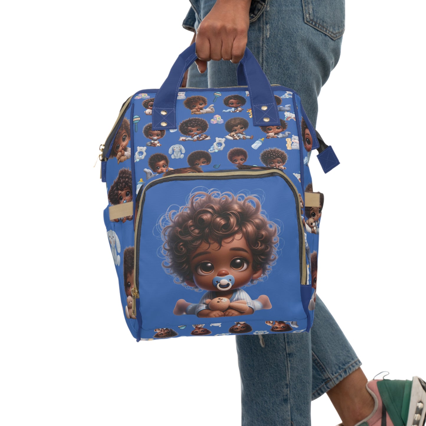 African Boy Diaper Backpack, African American Baby Boy Diaper Backpack, Afrocentric Baby Boy Diaper Bag, Multifunctional African Baby Boy Diaper Bag, Black Baby Boy Diaper Bag Backpack