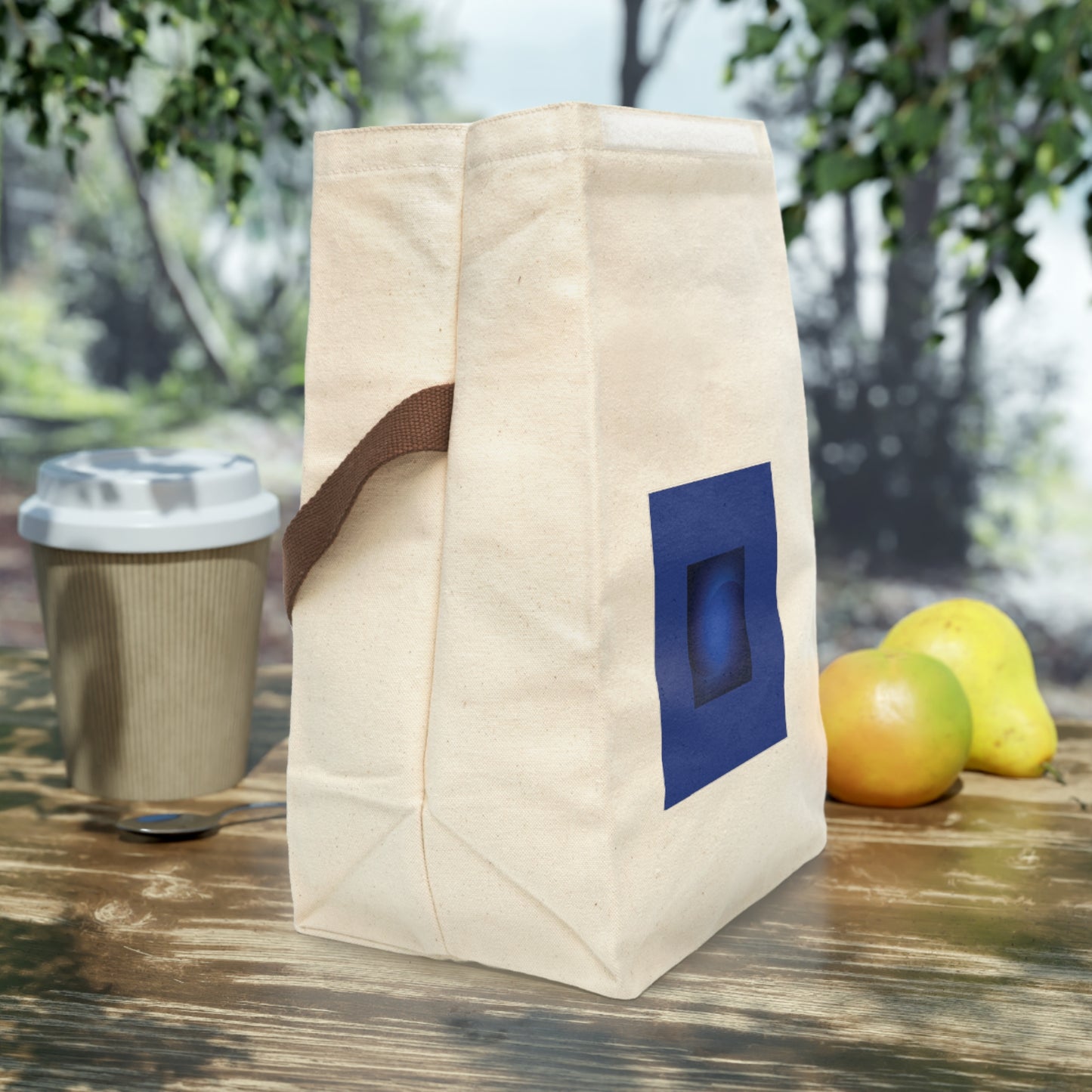 Canvas Lunch Bag With Strap, Food Bag