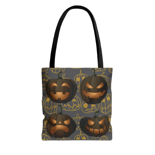 Pumpkin Tote Bag, Jack O Lantern Pumpkin Tote, Scary Pumpkin Bag, Halloween Pumpkin Canvas Gift Bag, Pumpkin Candy Tote, Spooky Pumpkin Bag